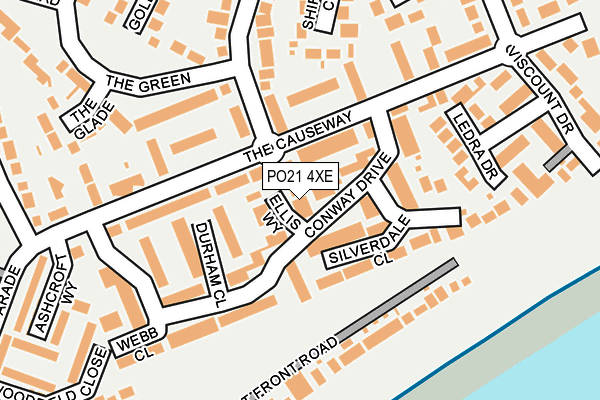 PO21 4XE map - OS OpenMap – Local (Ordnance Survey) PO21 4XE map - OS OpenMap – Local (Ordnance Survey)