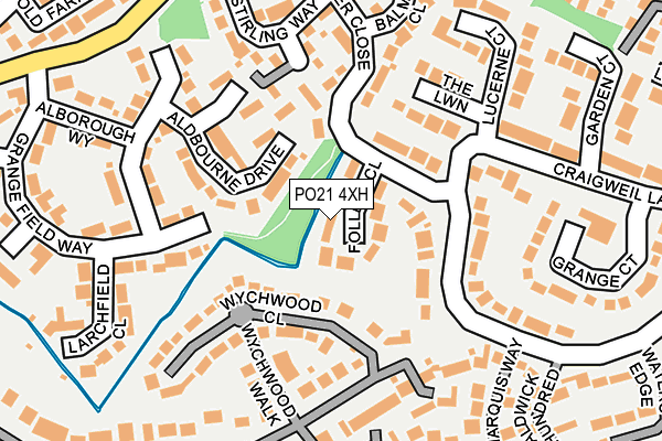 PO21 4XH map - OS OpenMap – Local (Ordnance Survey) PO21 4XH map - OS OpenMap – Local (Ordnance Survey)
