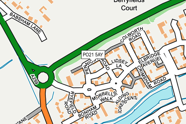 PO21 5AY map - OS OpenMap – Local (Ordnance Survey) PO21 5AY map - OS OpenMap – Local (Ordnance Survey)