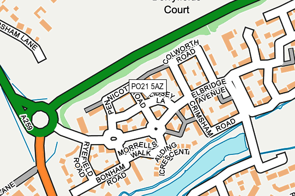 PO21 5AZ map - OS OpenMap – Local (Ordnance Survey) PO21 5AZ map - OS OpenMap – Local (Ordnance Survey)