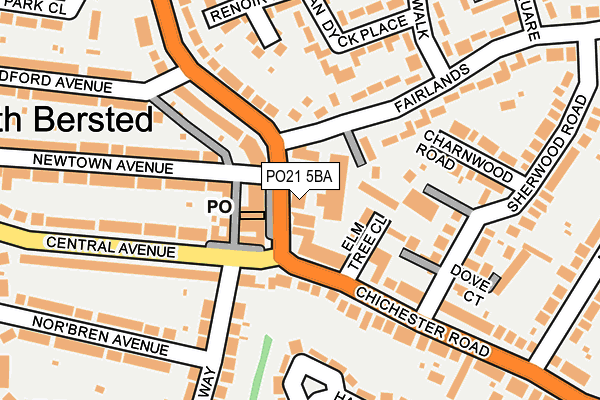 PO21 5BA map - OS OpenMap – Local (Ordnance Survey) PO21 5BA map - OS OpenMap – Local (Ordnance Survey)