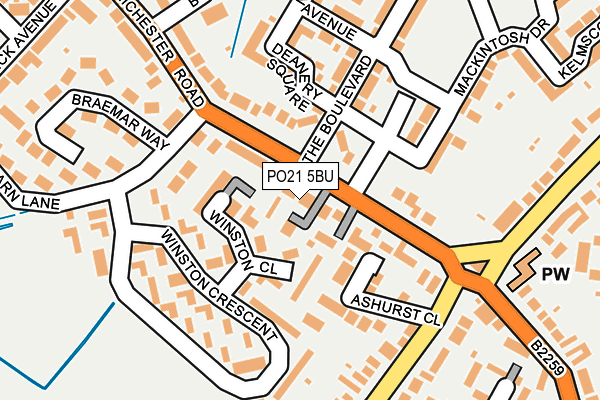 PO21 5BU map - OS OpenMap – Local (Ordnance Survey) PO21 5BU map - OS OpenMap – Local (Ordnance Survey)