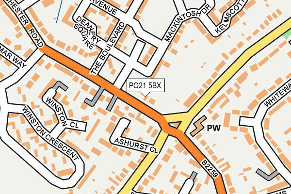 PO21 5BX map - OS OpenMap – Local (Ordnance Survey) PO21 5BX map - OS OpenMap – Local (Ordnance Survey)