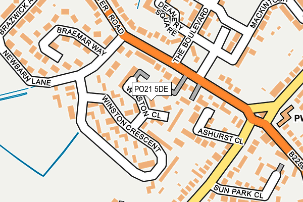 PO21 5DE map - OS OpenMap – Local (Ordnance Survey) PO21 5DE map - OS OpenMap – Local (Ordnance Survey)