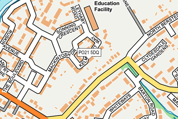 PO21 5DQ map - OS OpenMap – Local (Ordnance Survey)