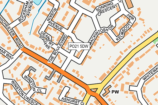 PO21 5DW map - OS OpenMap – Local (Ordnance Survey) PO21 5DW map - OS OpenMap – Local (Ordnance Survey)