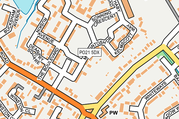 PO21 5DX map - OS OpenMap – Local (Ordnance Survey) PO21 5DX map - OS OpenMap – Local (Ordnance Survey)