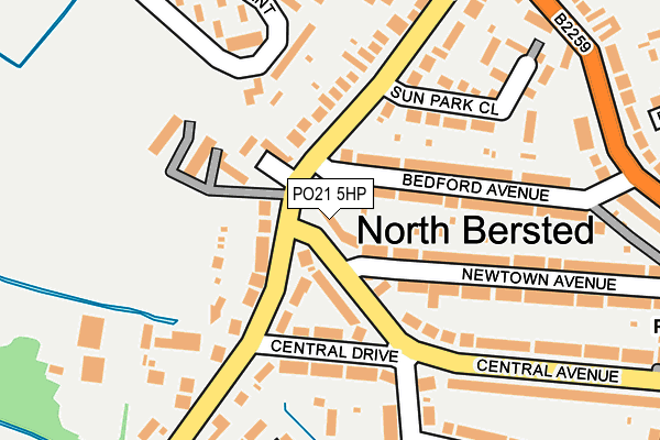 PO21 5HP map - OS OpenMap – Local (Ordnance Survey)