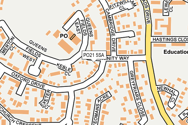 PO21 5SA map - OS OpenMap – Local (Ordnance Survey) PO21 5SA map - OS OpenMap – Local (Ordnance Survey)