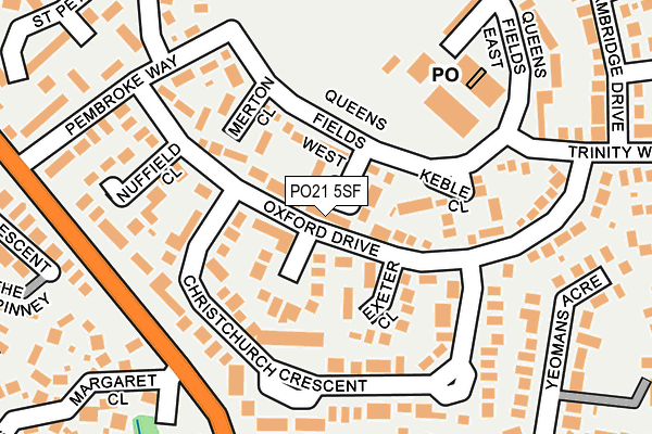 PO21 5SF map - OS OpenMap – Local (Ordnance Survey) PO21 5SF map - OS OpenMap – Local (Ordnance Survey)