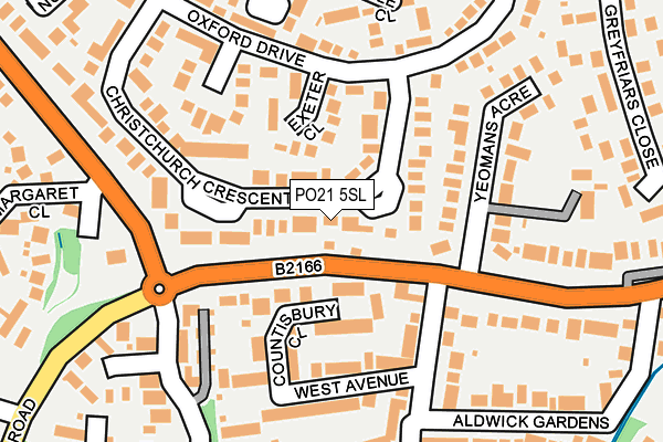 PO21 5SL map - OS OpenMap – Local (Ordnance Survey) PO21 5SL map - OS OpenMap – Local (Ordnance Survey)