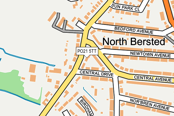 PO21 5TT map - OS OpenMap – Local (Ordnance Survey) PO21 5TT map - OS OpenMap – Local (Ordnance Survey)