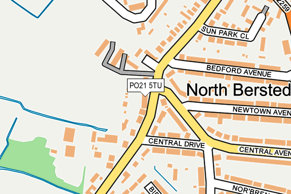 PO21 5TU map - OS OpenMap – Local (Ordnance Survey) PO21 5TU map - OS OpenMap – Local (Ordnance Survey)
