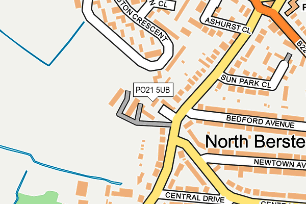 PO21 5UB map - OS OpenMap – Local (Ordnance Survey) PO21 5UB map - OS OpenMap – Local (Ordnance Survey)