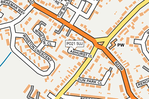 PO21 5UJ map - OS OpenMap – Local (Ordnance Survey) PO21 5UJ map - OS OpenMap – Local (Ordnance Survey)