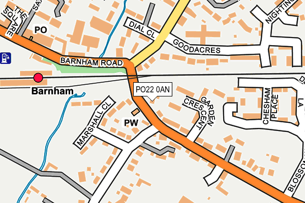 PO22 0AN map - OS OpenMap – Local (Ordnance Survey) PO22 0AN map - OS OpenMap – Local (Ordnance Survey)