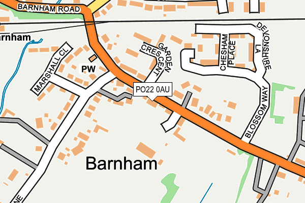 PO22 0AU map - OS OpenMap – Local (Ordnance Survey) PO22 0AU map - OS OpenMap – Local (Ordnance Survey)
