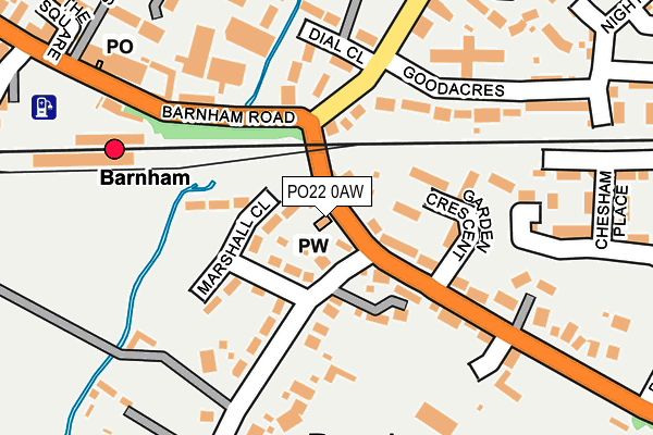 PO22 0AW map - OS OpenMap – Local (Ordnance Survey) PO22 0AW map - OS OpenMap – Local (Ordnance Survey)