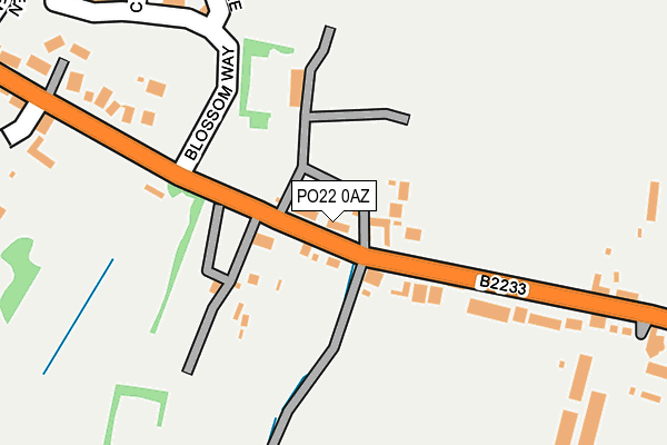 PO22 0AZ map - OS OpenMap – Local (Ordnance Survey) PO22 0AZ map - OS OpenMap – Local (Ordnance Survey)