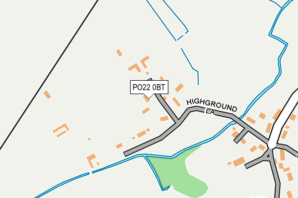 PO22 0BT map - OS OpenMap – Local (Ordnance Survey) PO22 0BT map - OS OpenMap – Local (Ordnance Survey)