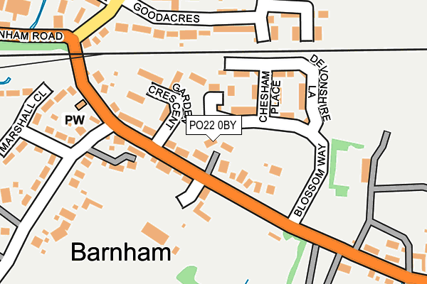 PO22 0BY map - OS OpenMap – Local (Ordnance Survey) PO22 0BY map - OS OpenMap – Local (Ordnance Survey)