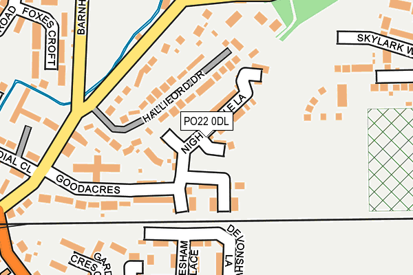 PO22 0DL map - OS OpenMap – Local (Ordnance Survey) PO22 0DL map - OS OpenMap – Local (Ordnance Survey)