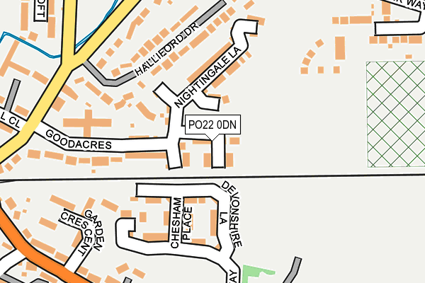 PO22 0DN map - OS OpenMap – Local (Ordnance Survey) PO22 0DN map - OS OpenMap – Local (Ordnance Survey)