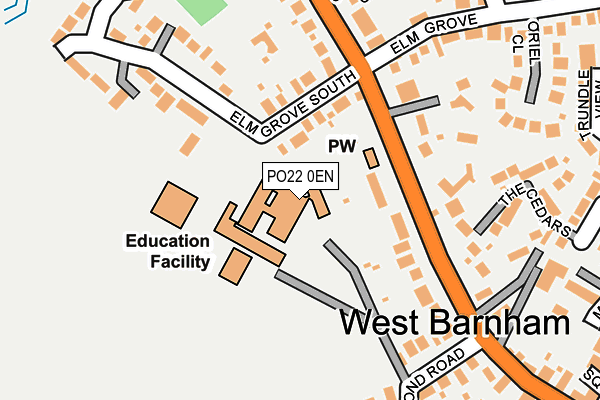 PO22 0EN map - OS OpenMap – Local (Ordnance Survey) PO22 0EN map - OS OpenMap – Local (Ordnance Survey)