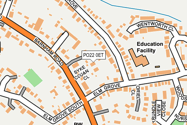 PO22 0ET map - OS OpenMap – Local (Ordnance Survey) PO22 0ET map - OS OpenMap – Local (Ordnance Survey)