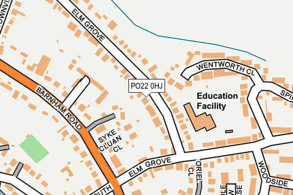 PO22 0HJ map - OS OpenMap – Local (Ordnance Survey) PO22 0HJ map - OS OpenMap – Local (Ordnance Survey)