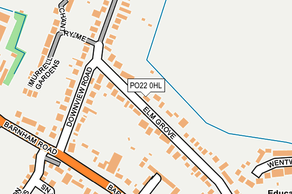 PO22 0HL map - OS OpenMap – Local (Ordnance Survey) PO22 0HL map - OS OpenMap – Local (Ordnance Survey)