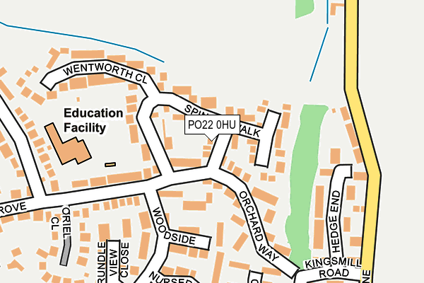 PO22 0HU map - OS OpenMap – Local (Ordnance Survey) PO22 0HU map - OS OpenMap – Local (Ordnance Survey)