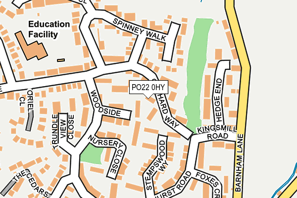 PO22 0HY map - OS OpenMap – Local (Ordnance Survey) PO22 0HY map - OS OpenMap – Local (Ordnance Survey)