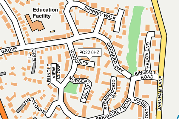 PO22 0HZ map - OS OpenMap – Local (Ordnance Survey) PO22 0HZ map - OS OpenMap – Local (Ordnance Survey)