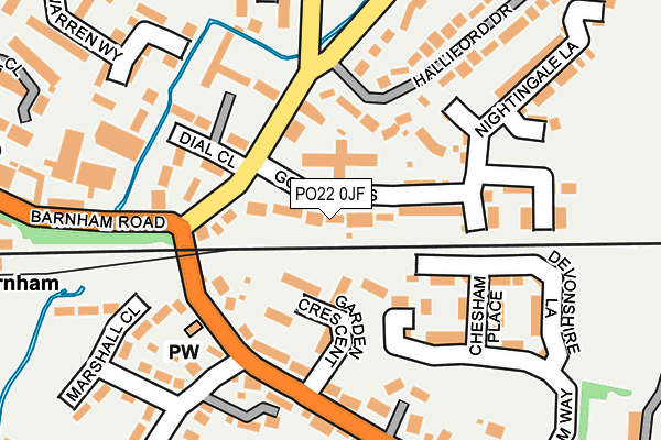 PO22 0JF map - OS OpenMap – Local (Ordnance Survey) PO22 0JF map - OS OpenMap – Local (Ordnance Survey)