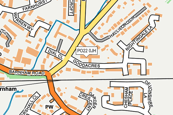 PO22 0JH map - OS OpenMap – Local (Ordnance Survey) PO22 0JH map - OS OpenMap – Local (Ordnance Survey)