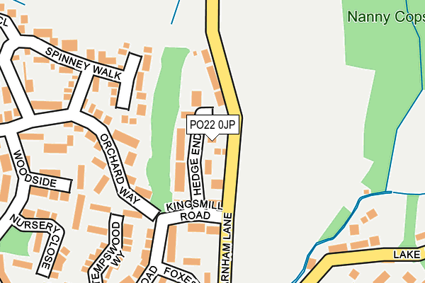 PO22 0JP map - OS OpenMap – Local (Ordnance Survey) PO22 0JP map - OS OpenMap – Local (Ordnance Survey)