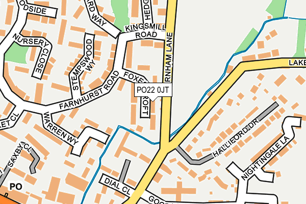 PO22 0JT map - OS OpenMap – Local (Ordnance Survey) PO22 0JT map - OS OpenMap – Local (Ordnance Survey)