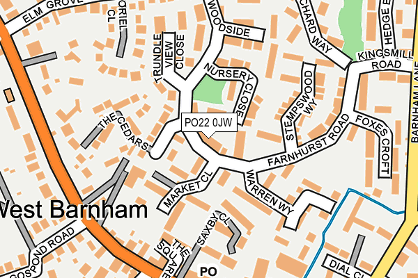 PO22 0JW map - OS OpenMap – Local (Ordnance Survey) PO22 0JW map - OS OpenMap – Local (Ordnance Survey)