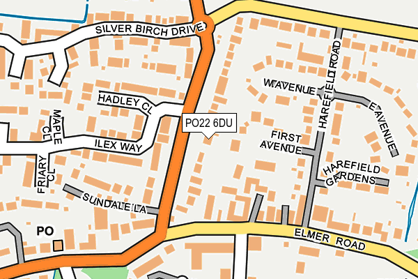 PO22 6DU map - OS OpenMap – Local (Ordnance Survey) PO22 6DU map - OS OpenMap – Local (Ordnance Survey)