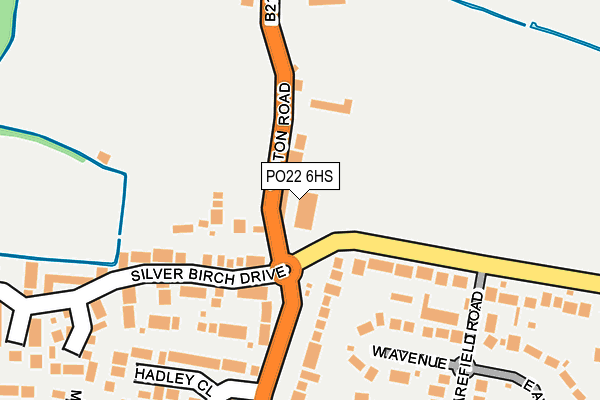 PO22 6HS map - OS OpenMap – Local (Ordnance Survey) PO22 6HS map - OS OpenMap – Local (Ordnance Survey)