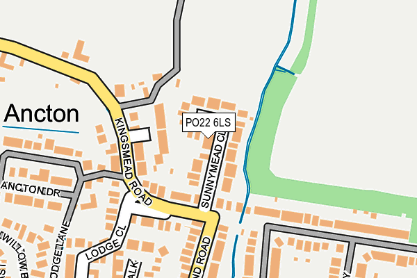 PO22 6LS map - OS OpenMap – Local (Ordnance Survey) PO22 6LS map - OS OpenMap – Local (Ordnance Survey)