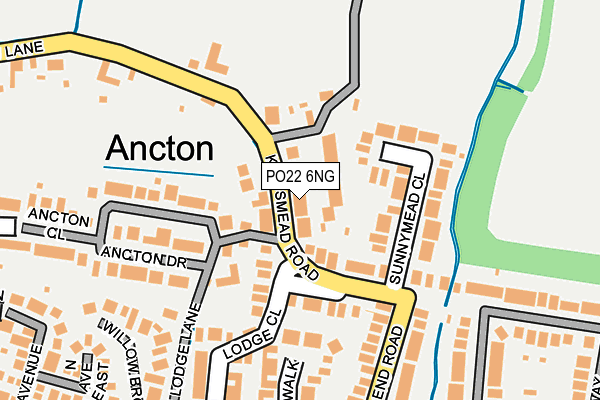 PO22 6NG map - OS OpenMap – Local (Ordnance Survey) PO22 6NG map - OS OpenMap – Local (Ordnance Survey)