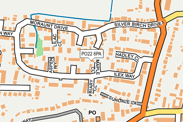 PO22 6PA map - OS OpenMap – Local (Ordnance Survey) PO22 6PA map - OS OpenMap – Local (Ordnance Survey)