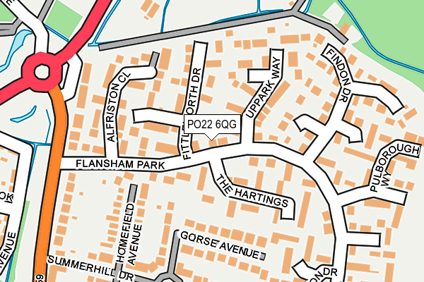 PO22 6QG map - OS OpenMap – Local (Ordnance Survey) PO22 6QG map - OS OpenMap – Local (Ordnance Survey)