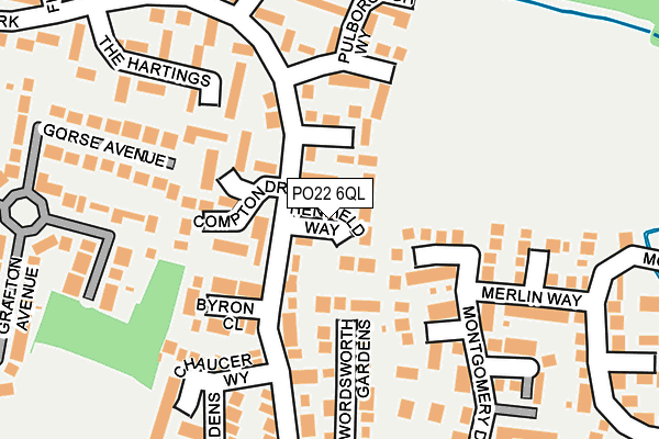 PO22 6QL map - OS OpenMap – Local (Ordnance Survey) PO22 6QL map - OS OpenMap – Local (Ordnance Survey)