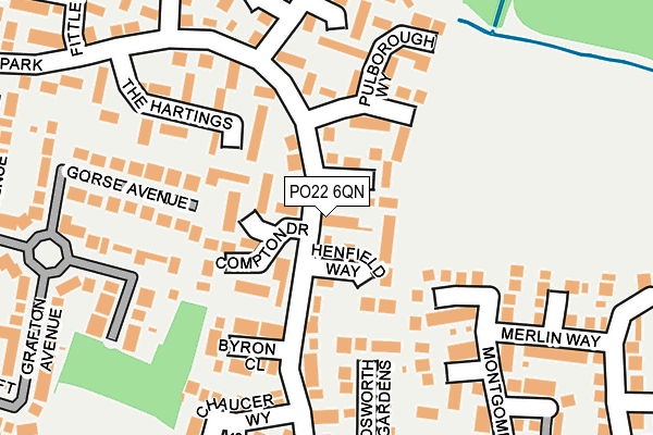 PO22 6QN map - OS OpenMap – Local (Ordnance Survey) PO22 6QN map - OS OpenMap – Local (Ordnance Survey)