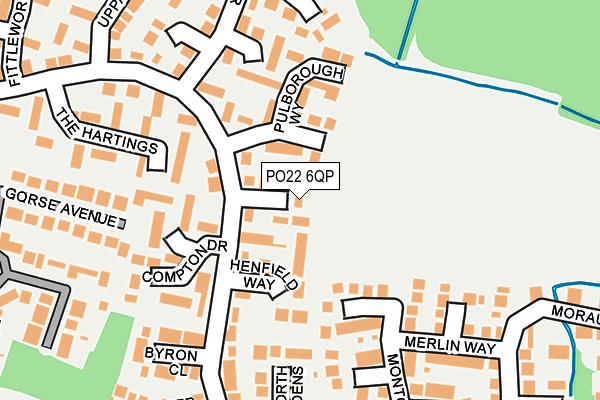 PO22 6QP map - OS OpenMap – Local (Ordnance Survey) PO22 6QP map - OS OpenMap – Local (Ordnance Survey)