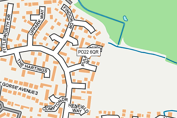 PO22 6QR map - OS OpenMap – Local (Ordnance Survey) PO22 6QR map - OS OpenMap – Local (Ordnance Survey)