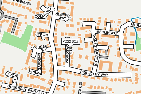 PO22 6QZ map - OS OpenMap – Local (Ordnance Survey) PO22 6QZ map - OS OpenMap – Local (Ordnance Survey)